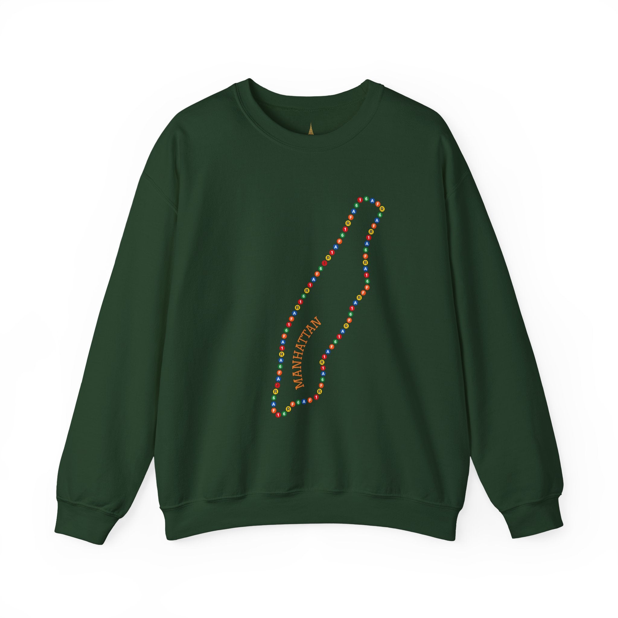 Manhattan Map Subway Signs Sweatshirt | NYC Crewneck Sweater