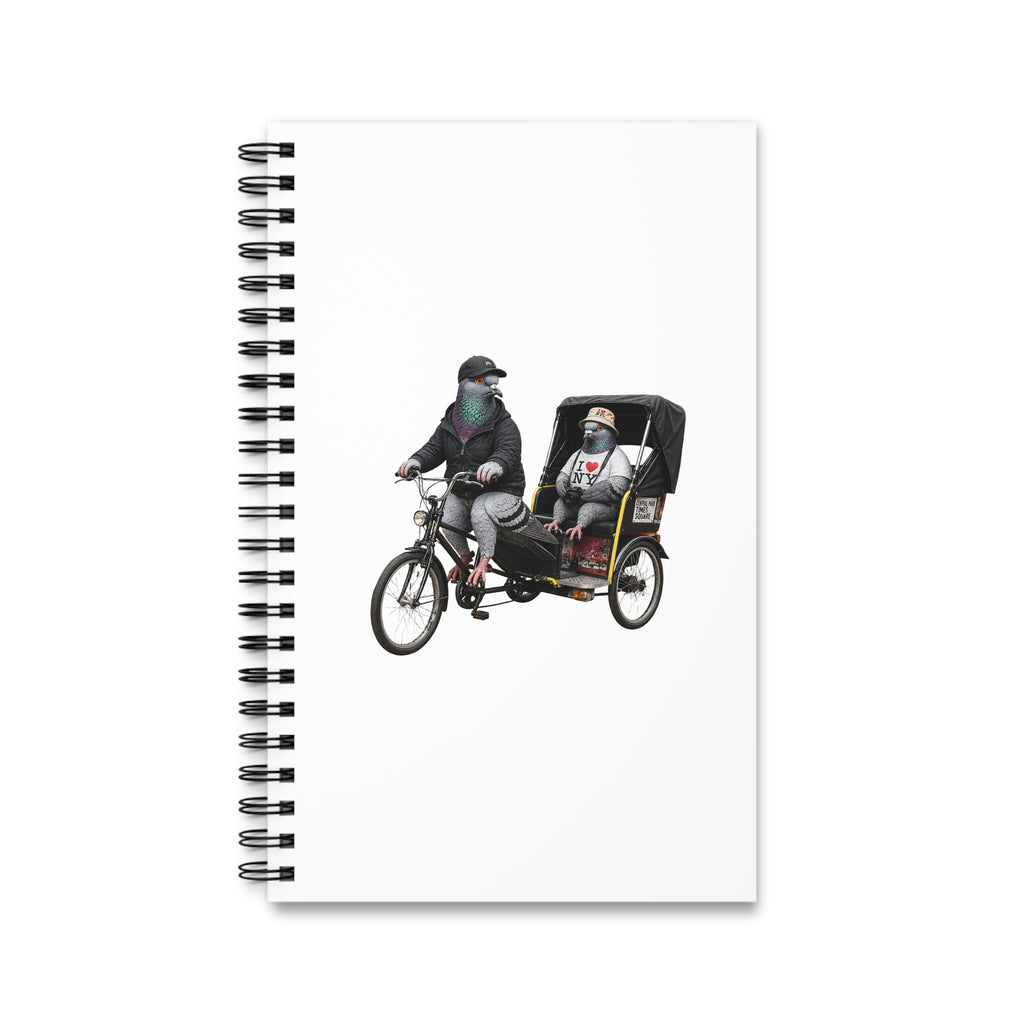 Customizable Times Square NYC Pigeon Spiral Journal | Bird Lovers Notebook