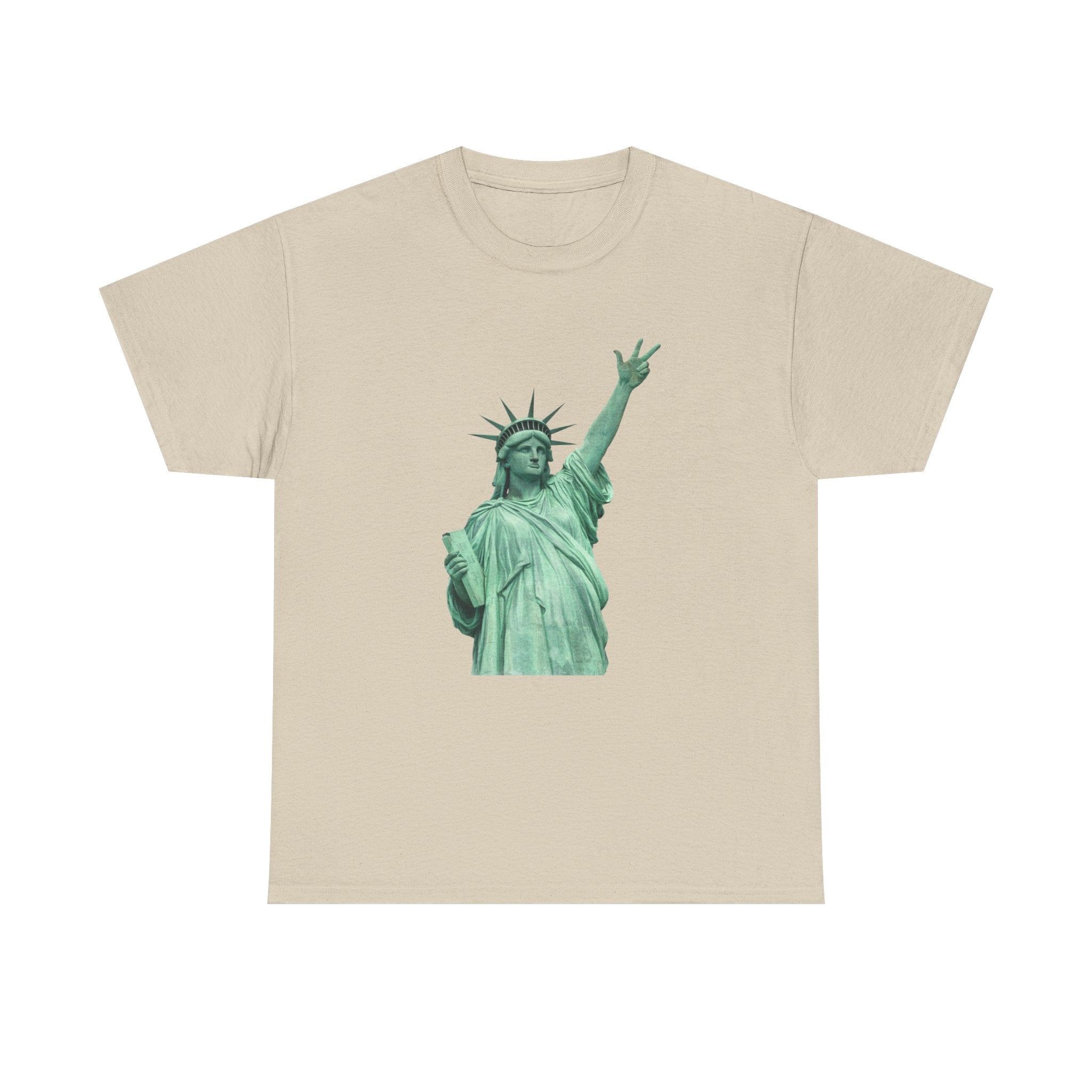 Customizable Statue of Liberty Three Points T-Shirt | NYC Jalen Brunson Basketball 3 Point Shot Tee