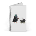Customizable Park Slope NYC Pigeon Spiral Journal | Brooklyn Mommy Bird Lovers Notebook