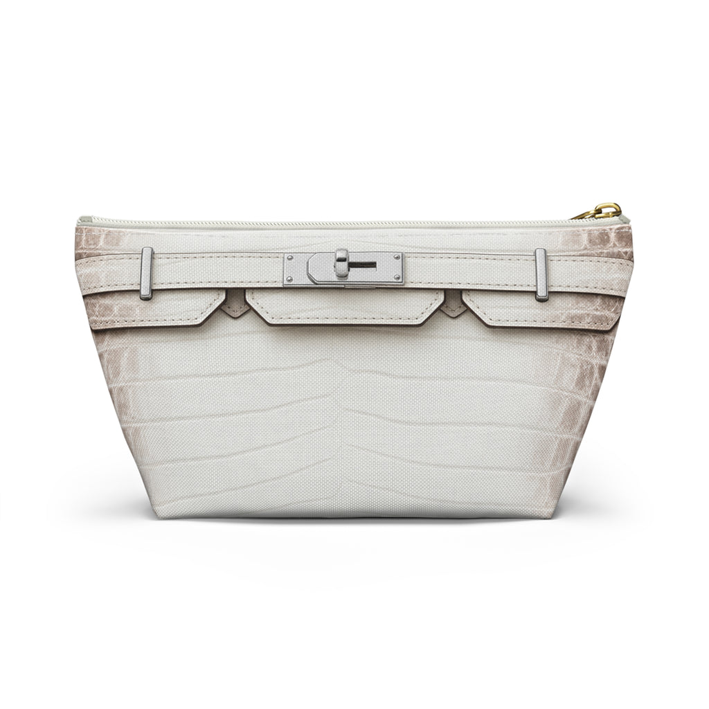Canal Street White Makeup Bag —  T-Bottom Travel Bag