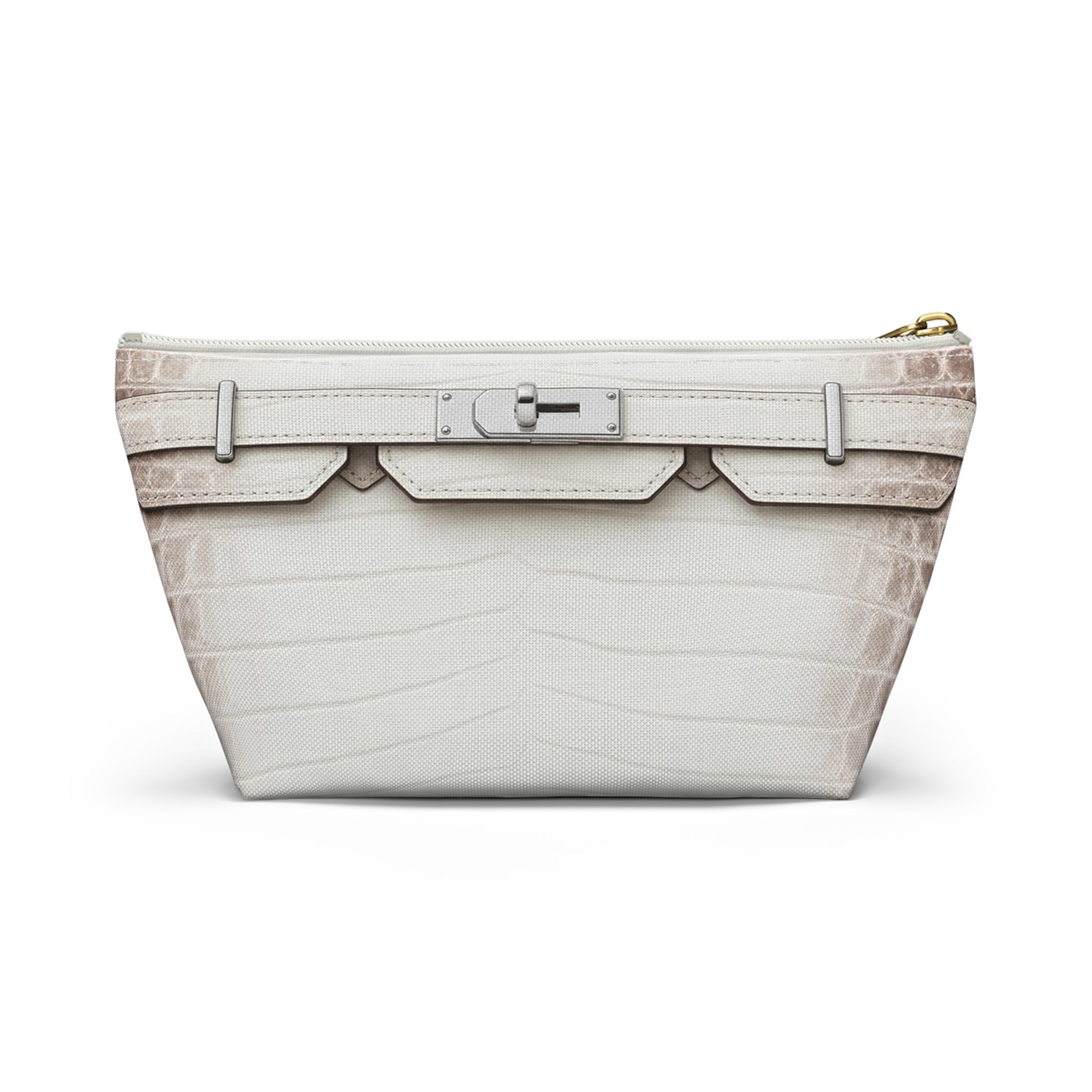Canal Street White Makeup Bag —  T-Bottom Travel Bag