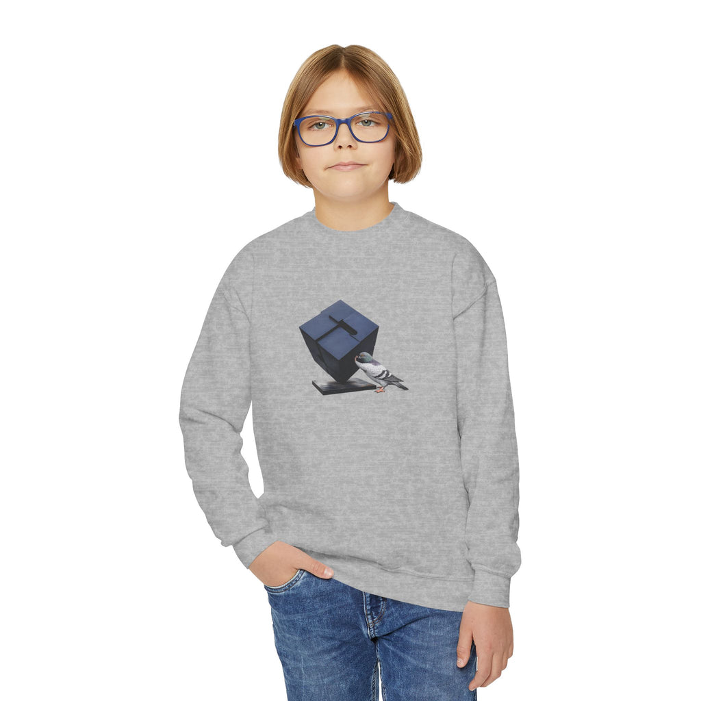 Customizable Astor Place NYC Pigeon NYC Kids Crewneck Sweatshirt    New York Alamo Cube Bird Lover Childrens Sweater