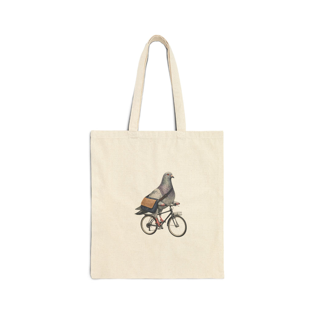 Customizable Midtown Manhattan NYC Pigeon Subway Tote Bag | New York Bike Messenger Bird Lovers Tote