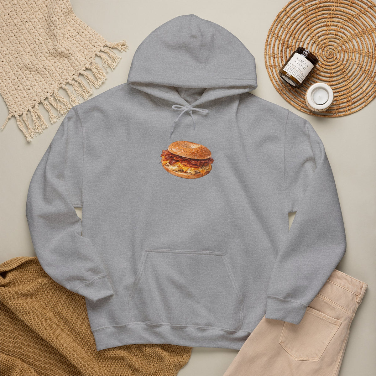NYC Bacon Egg and Cheese Hoodie — New York Bodega Sandwich Hooded Sweatshirt