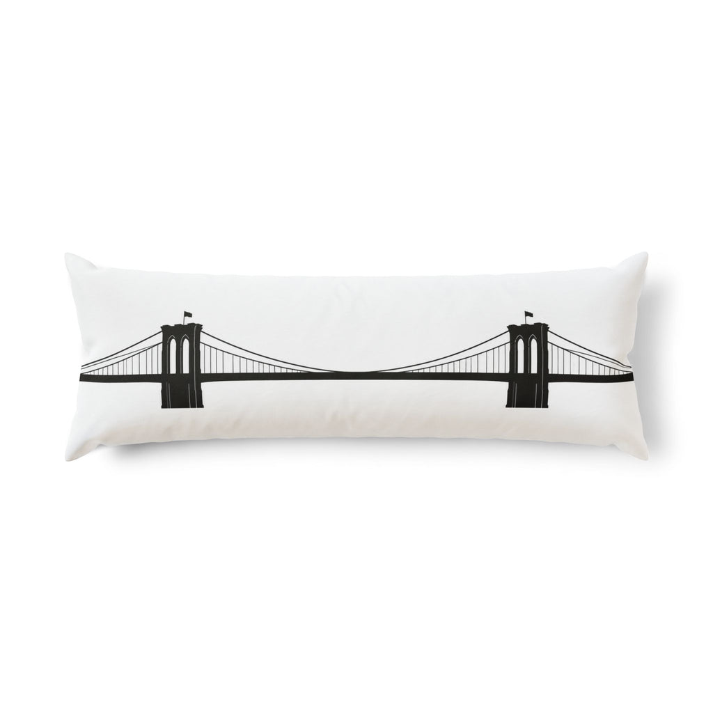 Williamsburg Bridge Silhouette Pillow – Minimalist Cityscape Decor