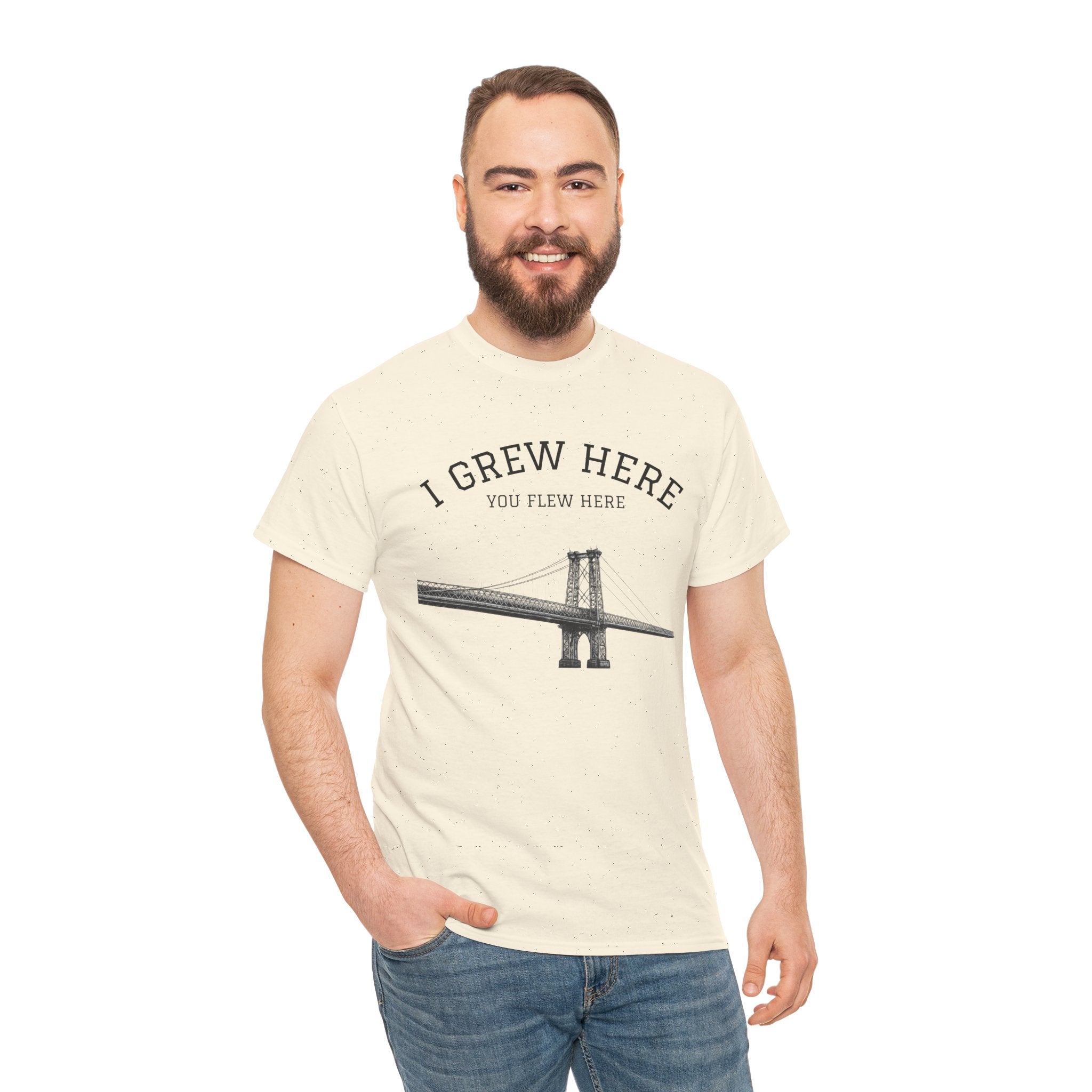 Williamsburg Bridge T-Shirt | I Grew Here You Flew Here Brooklyn NYC Tee