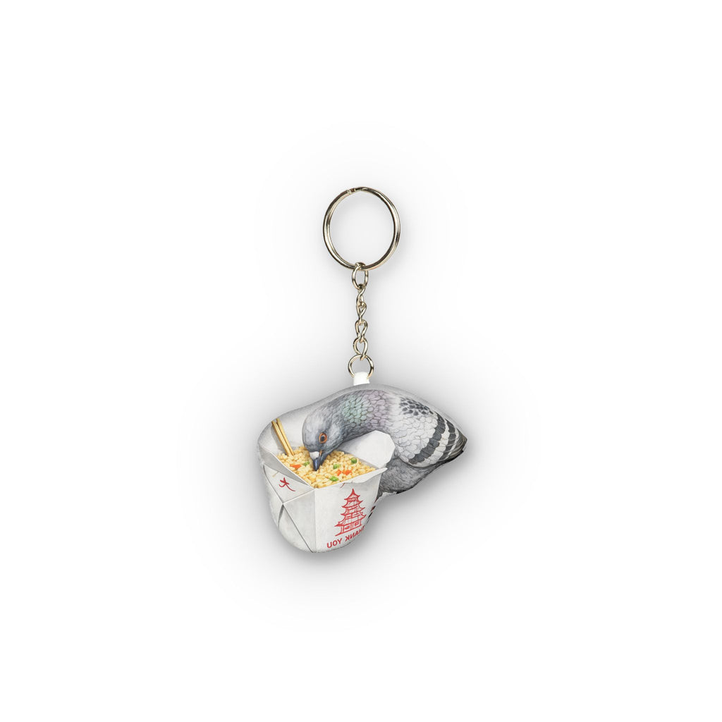 Flushing NYC Pigeon Mini Plush Keychain |  Queens Chinatown Bird Lovers Plushie Bag Charm
