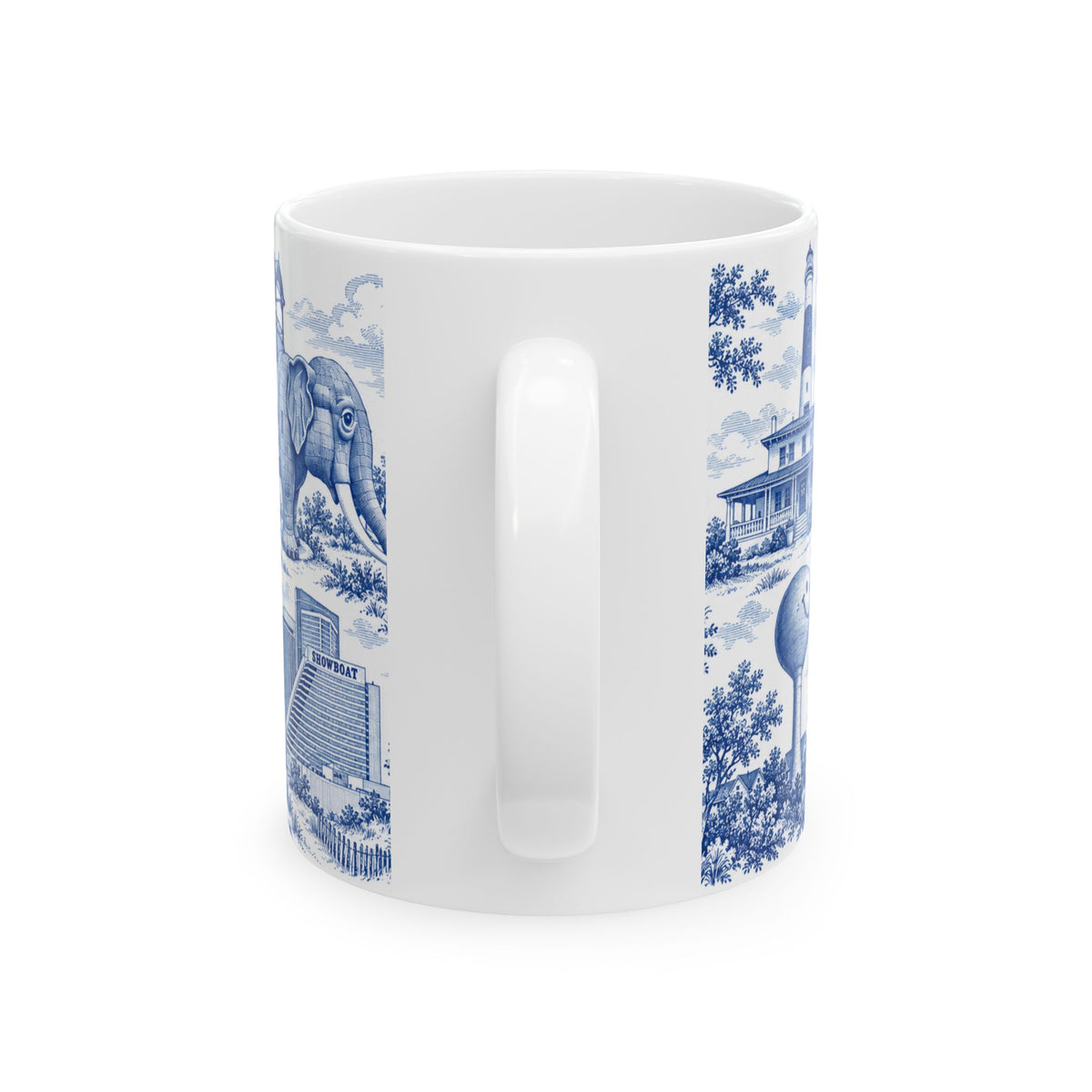 Atlantic City Blue Toile de Jouy 11oz Mug