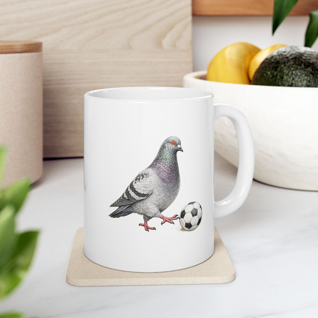 Customizable Corona NYC Pigeon Mug | Soccer Player Bird Lovers Ceramic Coffee Cup