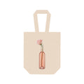 Rosé Wine Bottle Tote — Rose Bottle Double Wine Bag for Picnics & Hostess Gifts