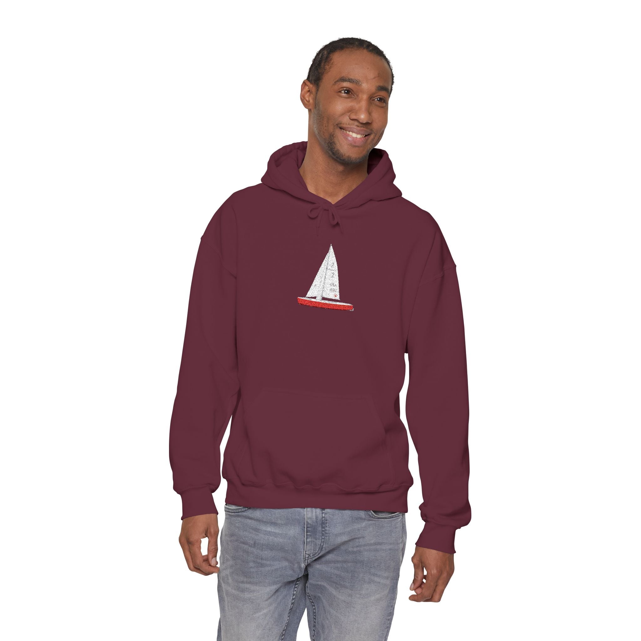 Sudadera con capucha unisex bordada de Central Park Model Sailboat NYC  Sudadera con capucha bordada de velero de Nueva York