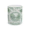 SoHo Green Toile de Jouy Mug | NYC Chinoiserie Ceramic Coffee Cup