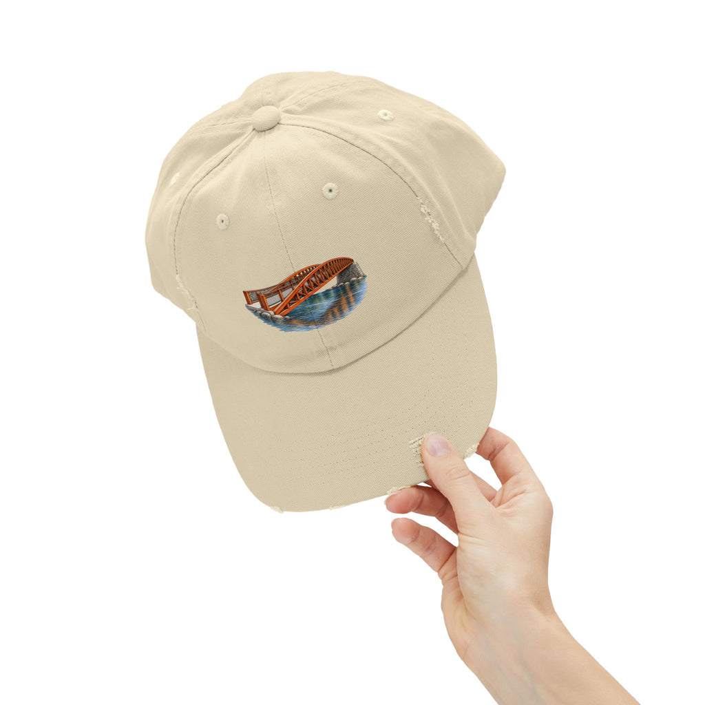 Neversink Crossing Distressed Cap — Fallsburg Catskills Upstate New York Hat