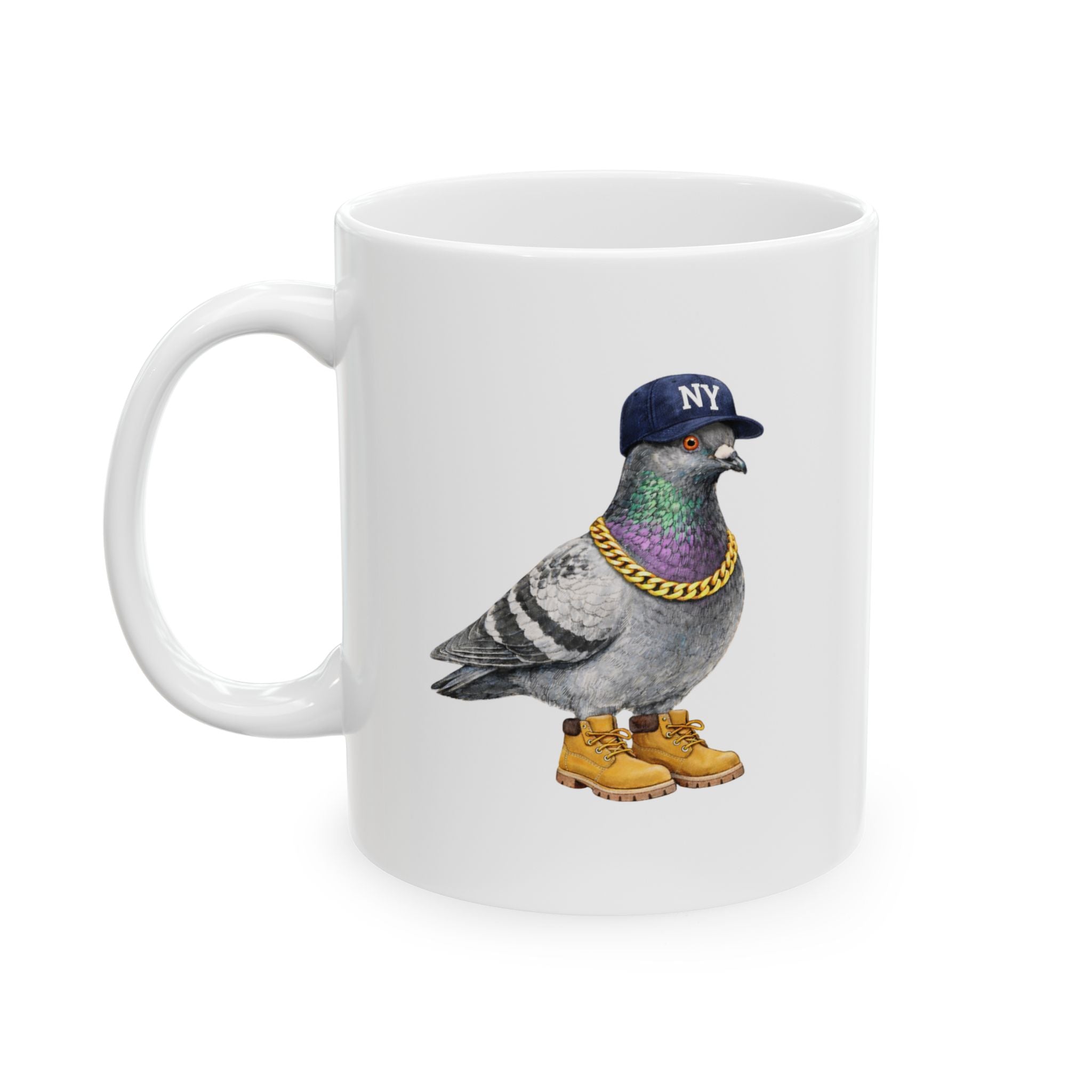 Customizable Bronx NYC Pigeon Mug | New York Baseball Fan Bird Lovers Ceramic Coffee Cup