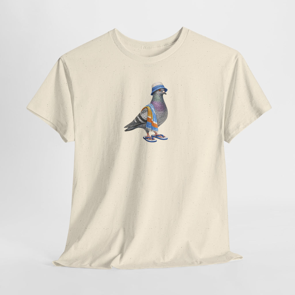 Customizable Coney Island NYC Pigeon T-Shirt | Beach Bum Tee
