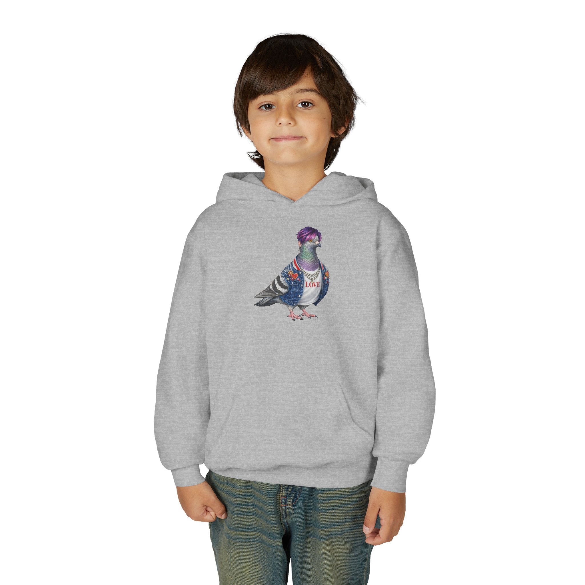 Sudadera con Capucha Personalizable para Niños Koreatown NYC Pigeon NYC | Sudadera con Capucha para Niños Amantes de las Aves Estrella de KPop de Nueva York
