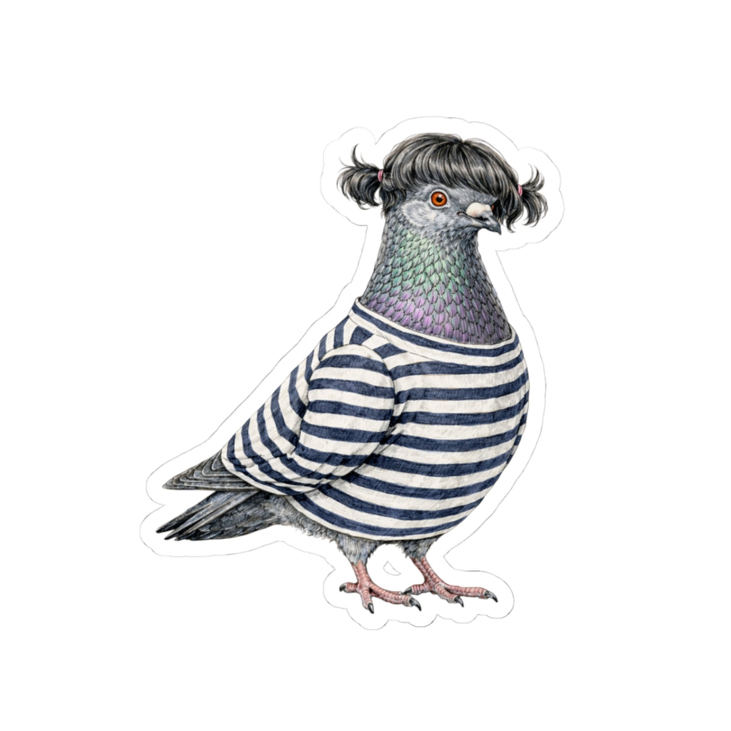 Williamsburg NYC Pigeon 3" x 3" Sticker