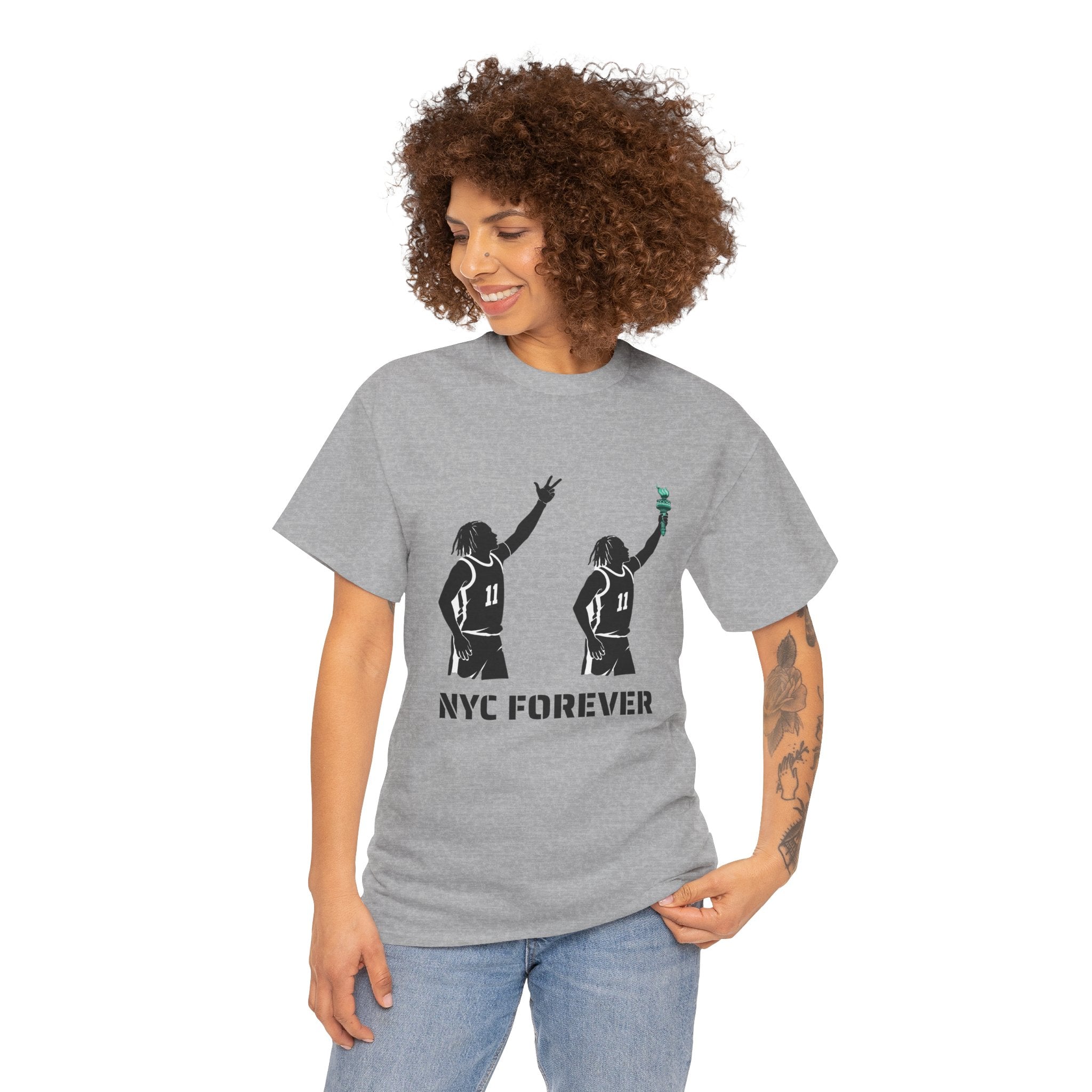 New York Basketball Jalen Brunson Tee | NYC Icons Statue of Liberty T-shirt
