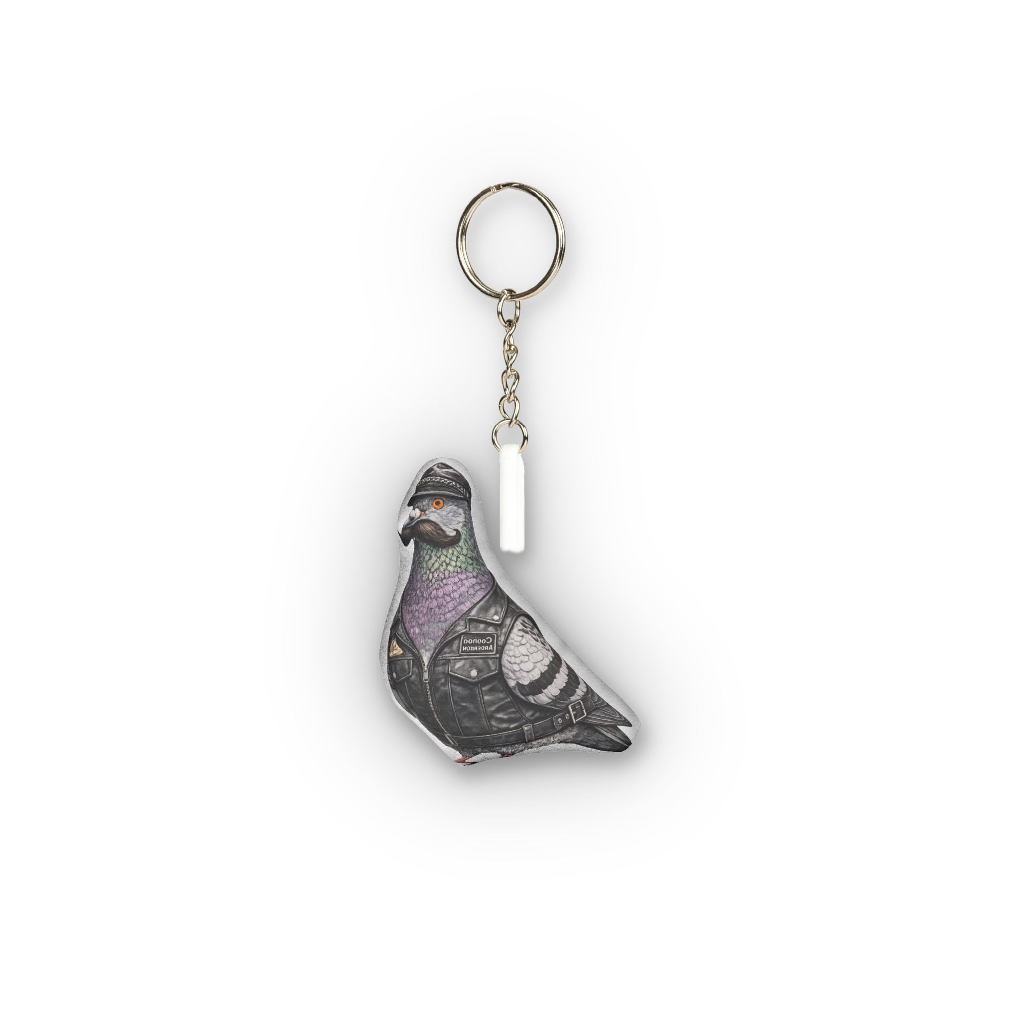 Chelsea NYC Pigeon Mini Plush Keychain | Manhattan LGBT Bird Lovers Plushie Bag Charm