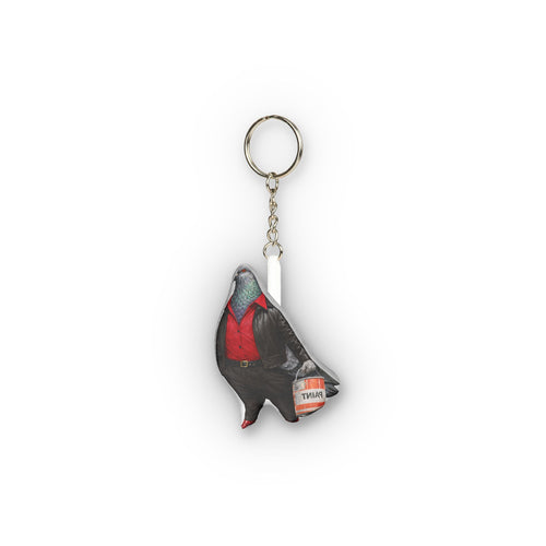 Bay Ridge NYC Pigeon Mini Plush Keychain |  Brooklyn Saturday Night Fever Bird Lovers Plushie Bag Charm