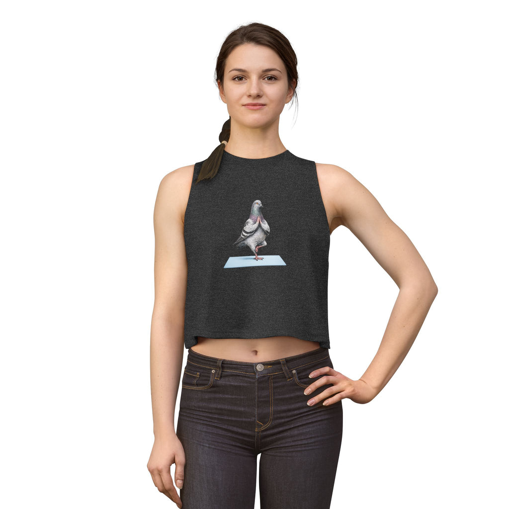 Central Park NYC Pigeon Crop Top — Yoga Bird Lovers YogiTank