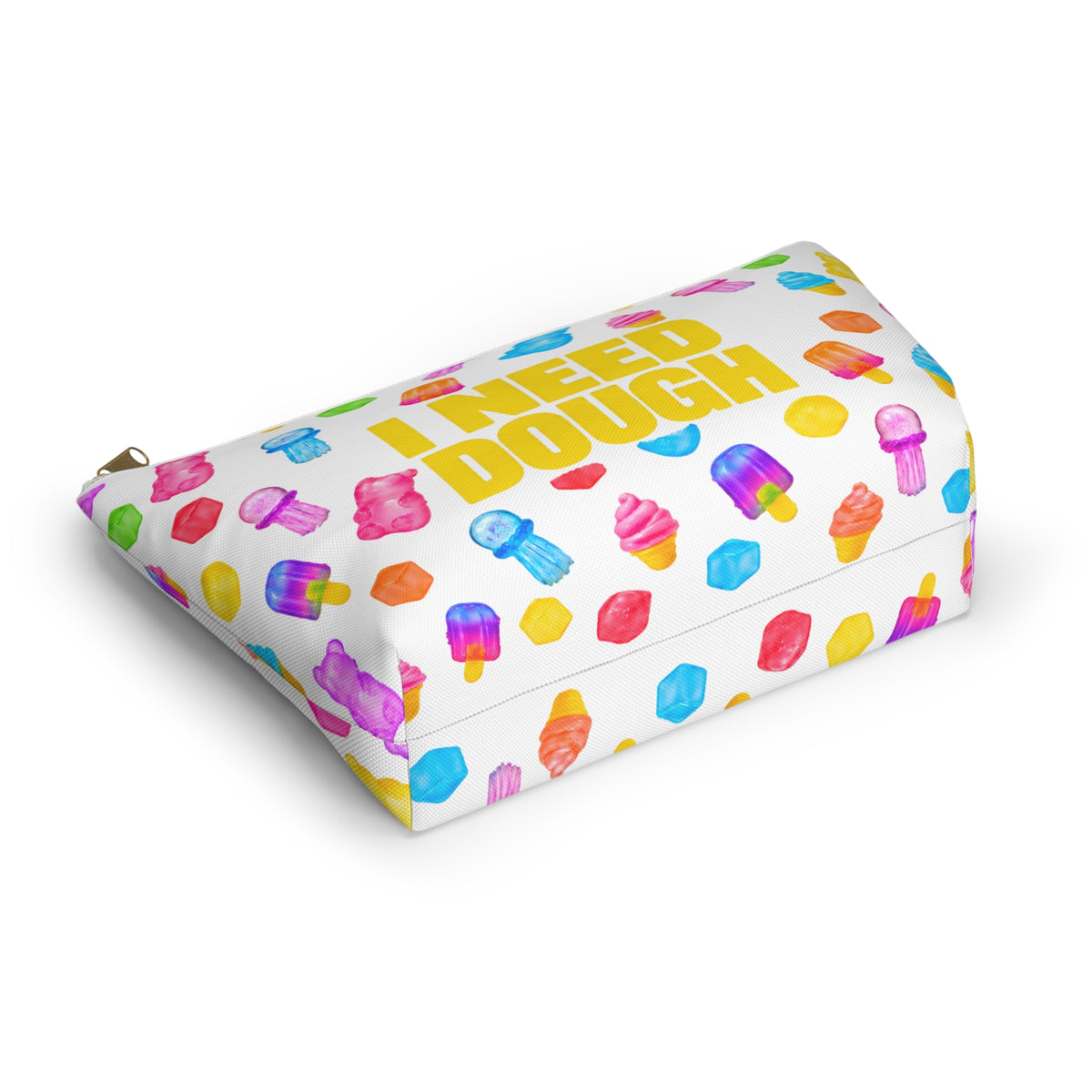 "I Need Dough" / "Squishy Fund" Colorful Squishies Accessory Pouch