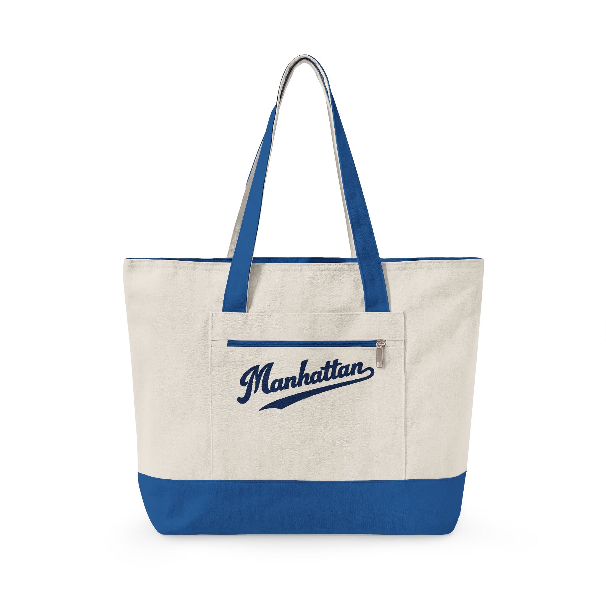Manhattan Canvas Tote — Zippered Market Bag