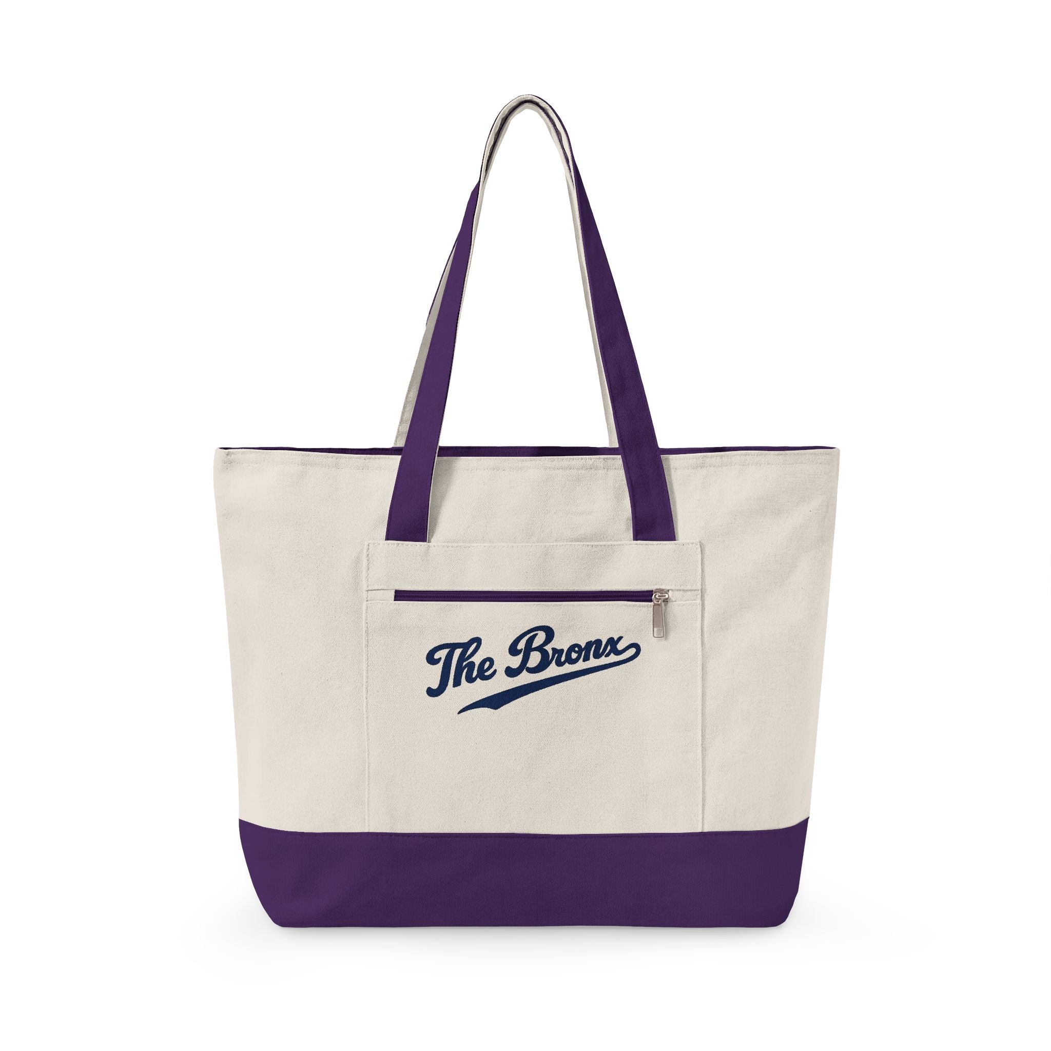 The Bronx Canvas Tote — Zippered Market Bag