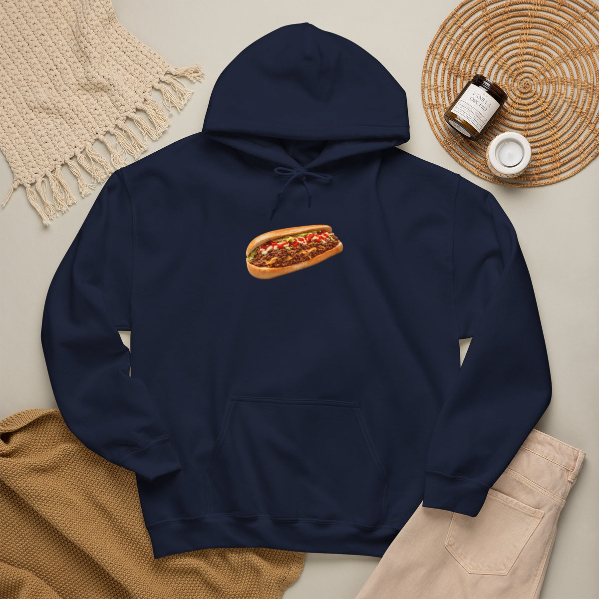NYC Chopped Cheese Hoodie — New York Bodega Sandwich Hooded Pullover Sweatshirt