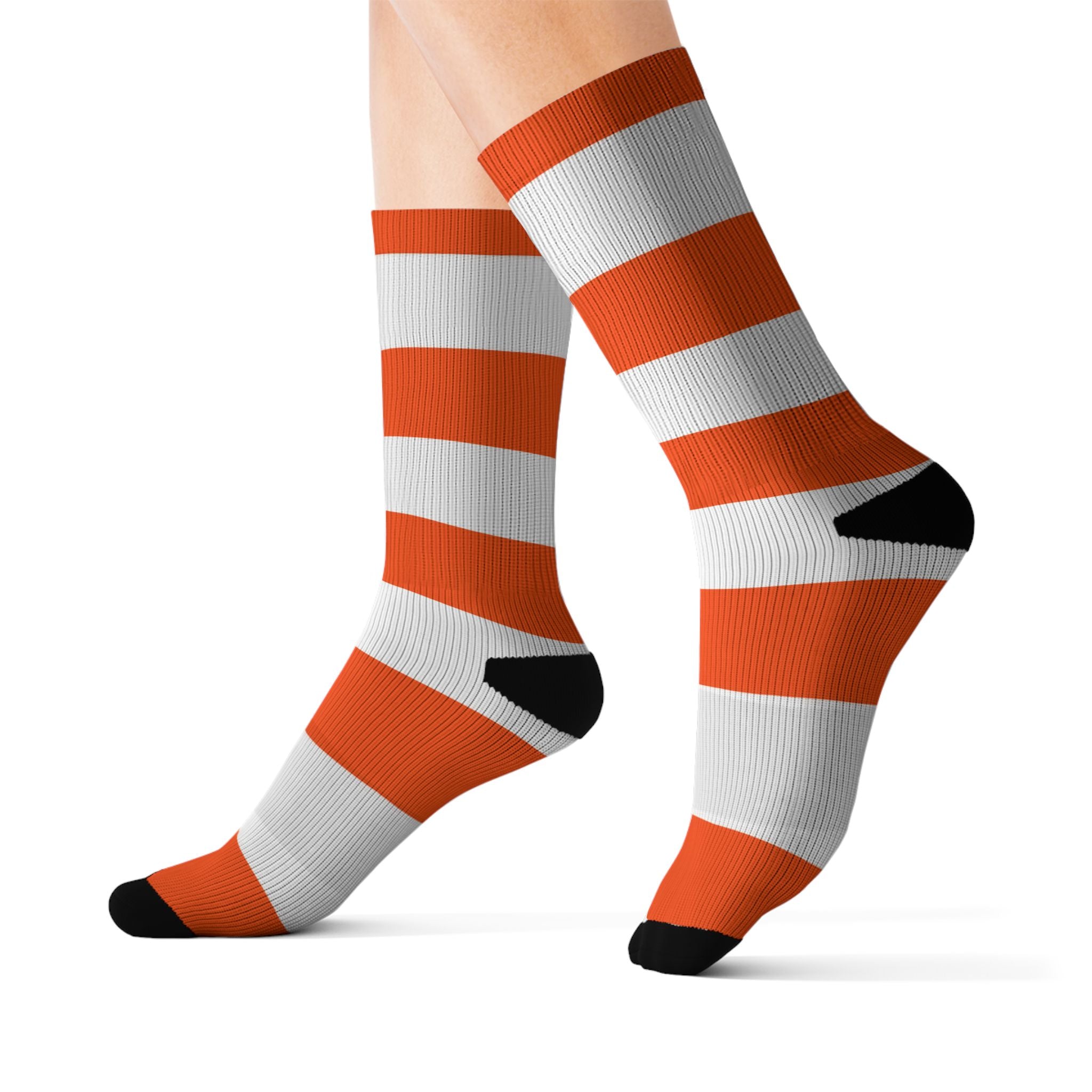 NYC Orange Steam Funnel Socks — Steamy Feet Sublimation Socks