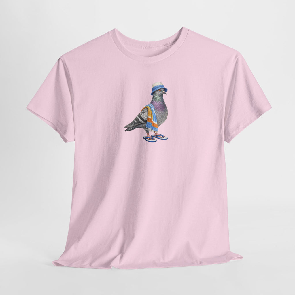 Customizable Coney Island NYC Pigeon T-Shirt | Beach Bum Tee
