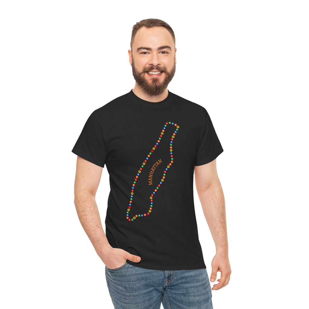 Manhattan Map Subway Signs T-Shirt | Subway Signs Tee