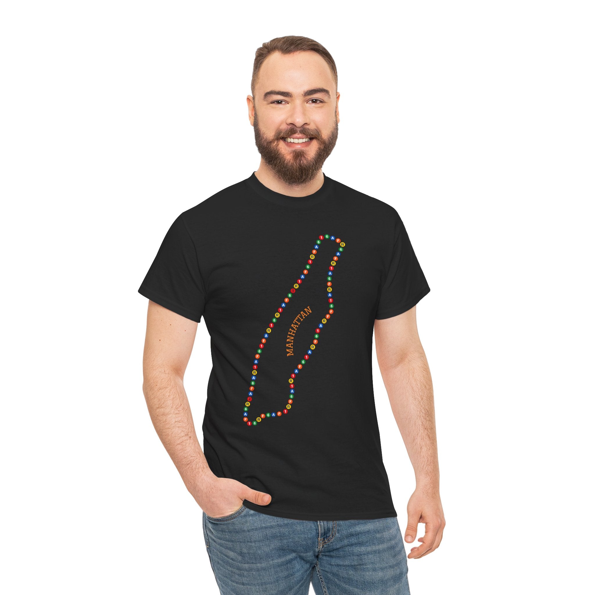 Manhattan Map Subway Signs T-Shirt | Subway Signs Tee