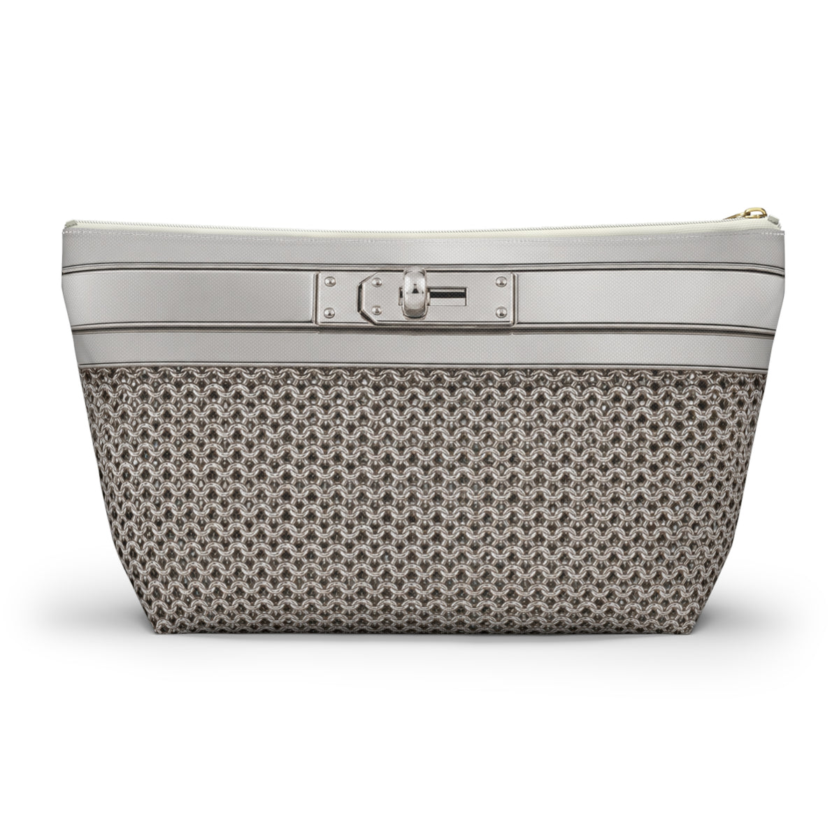 Canal Street Large Silver Makeup Bag —  T-Bottom Travel Bag