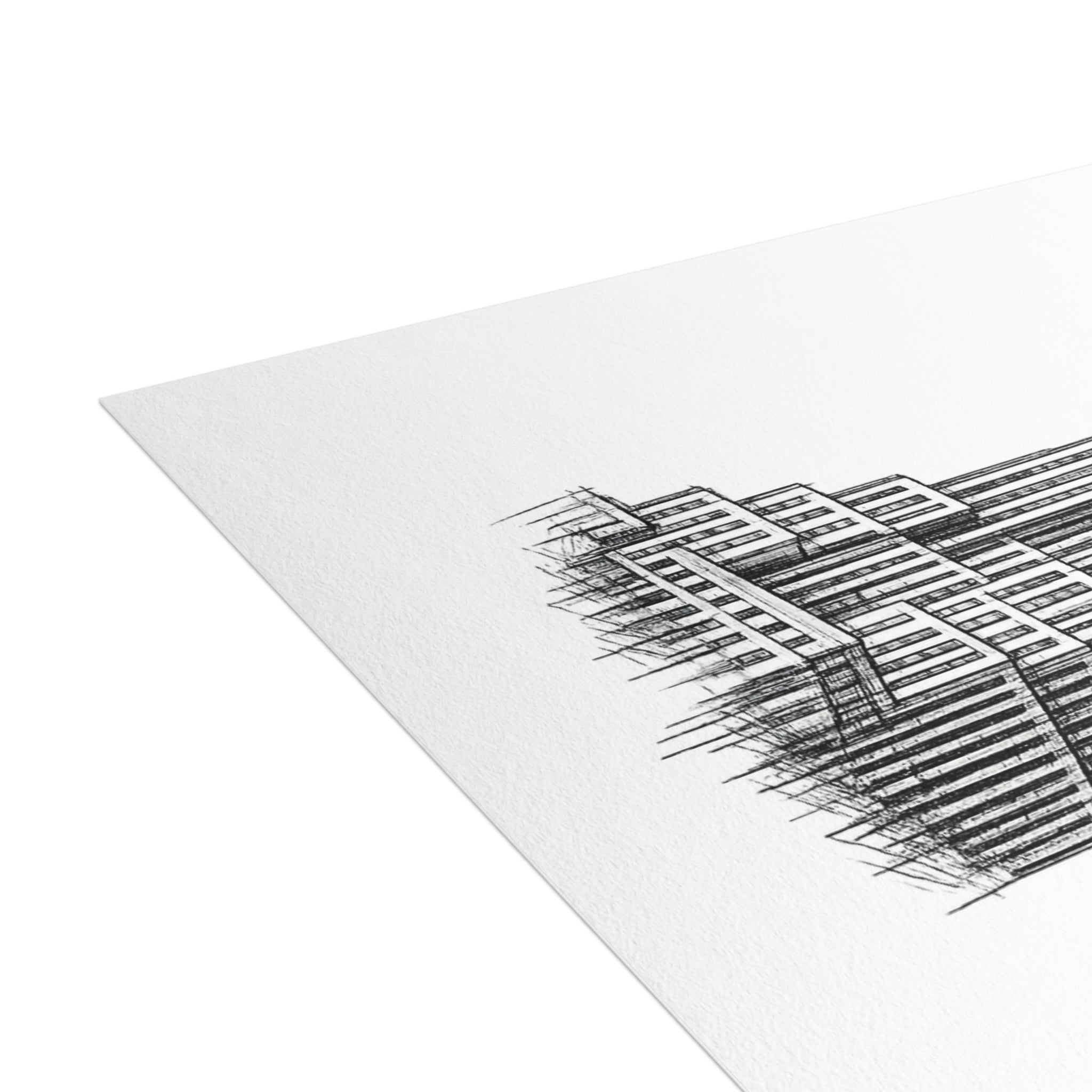 Empire State Building Postcard Set — Architectural Sketch Postcard Bundle (with envelopes)
