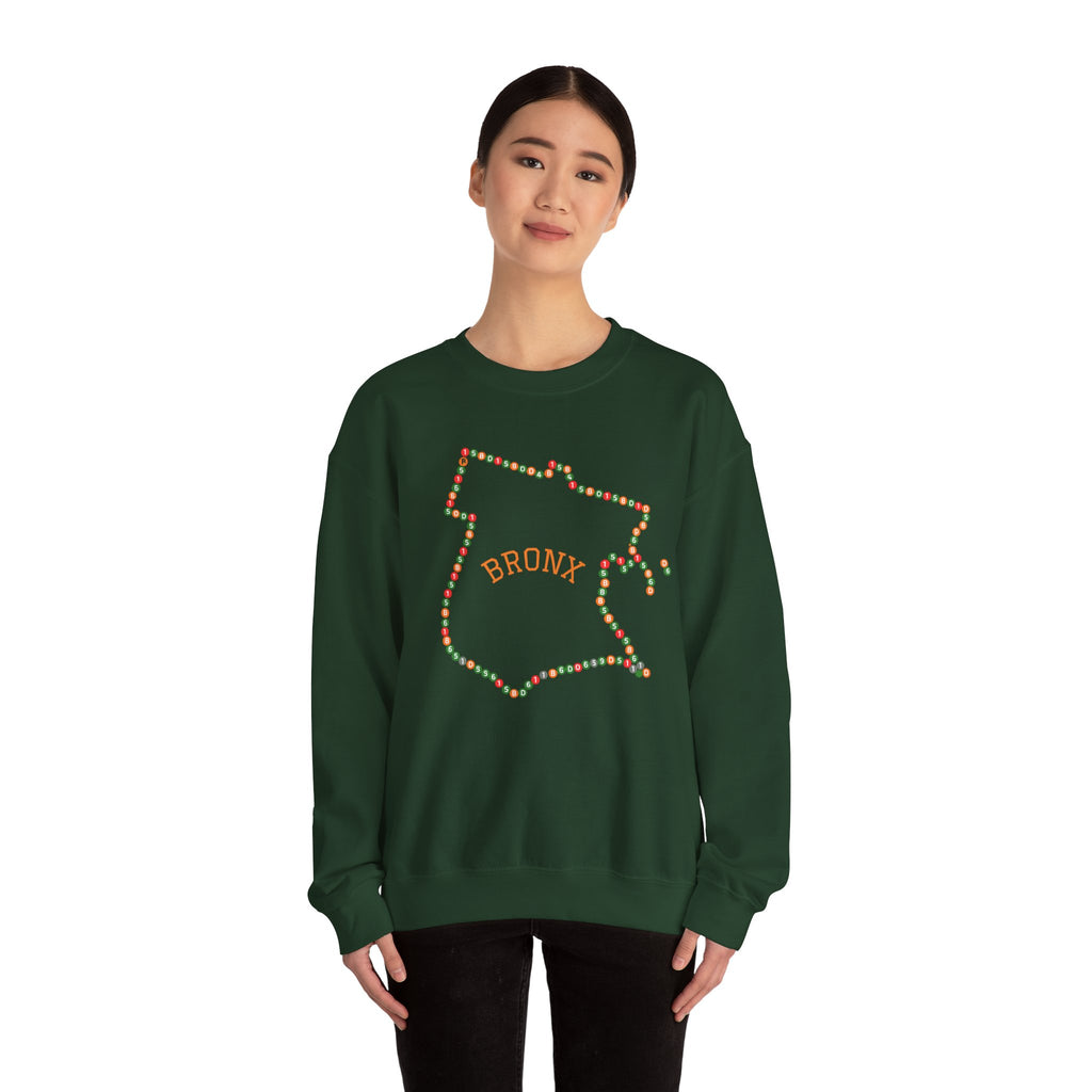 The Bronx Map Subway Signs Sweatshirt | NYC Crewneck Sweater