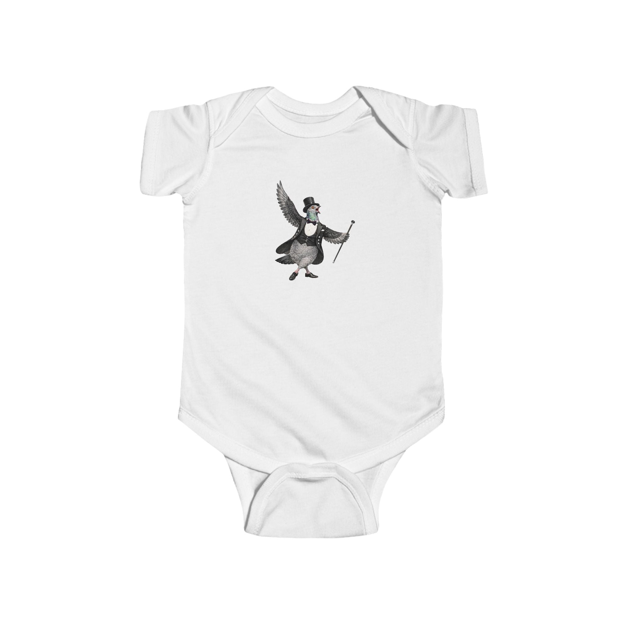 Customizable Broadway NYC Pigeon Baby Onesie | New Yorker Reveal Infant Bodysuit