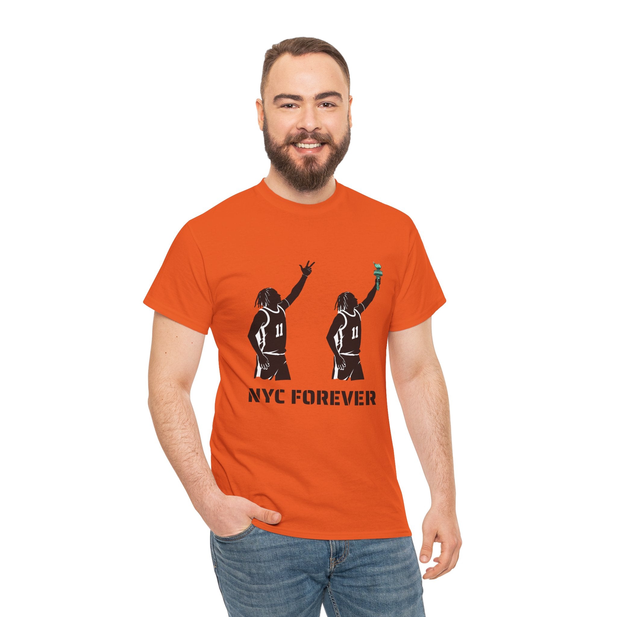 New York Basketball Jalen Brunson Tee | NYC Icons Statue of Liberty T-shirt