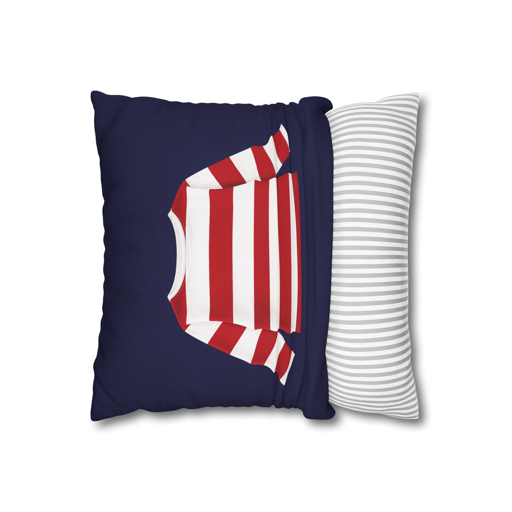 Funda de almohada Sailor Kid Breton Square de 16" x 16" – Funda de cojín decorativa azul marino (relleno no incluido)