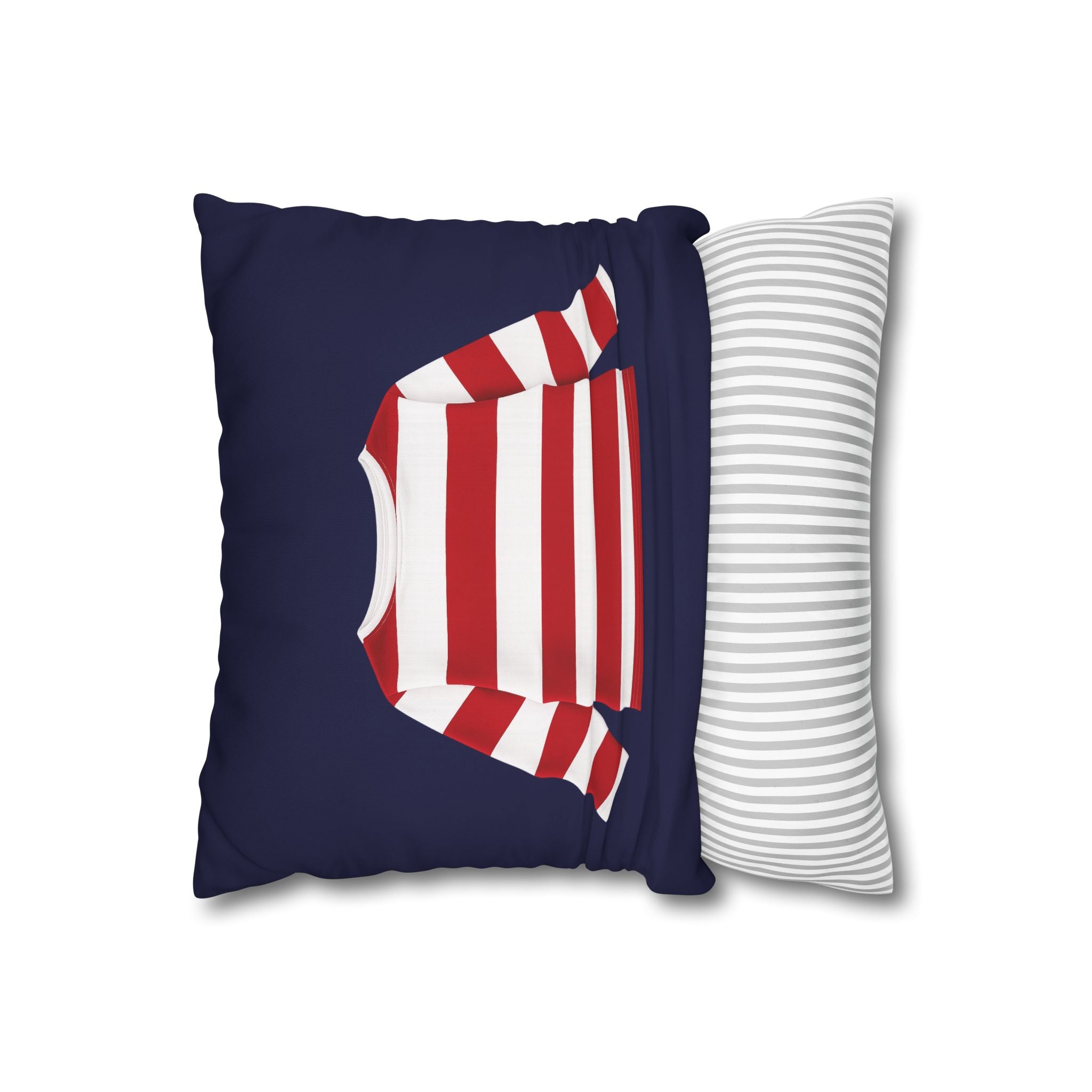 Funda de almohada Sailor Kid Breton Square de 16" x 16" – Funda de cojín decorativa azul marino (relleno no incluido)