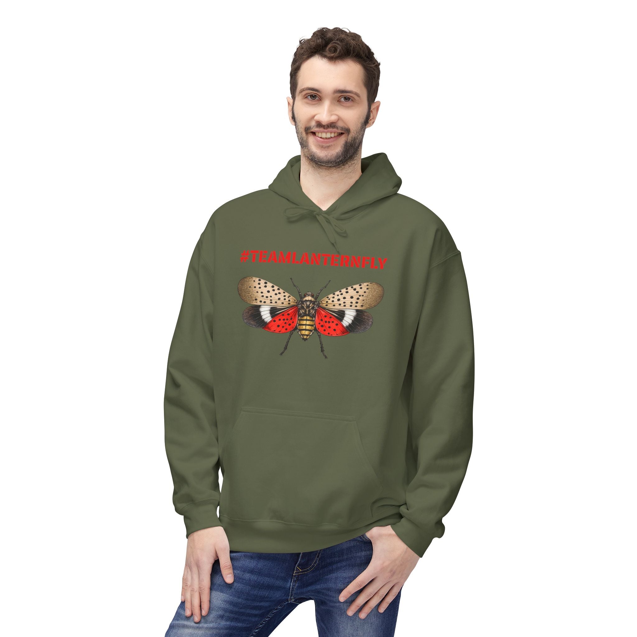 NYC Spotted Lanternfly Hoodie — Team Lanternfly Hooded Pullover Sweatshirt