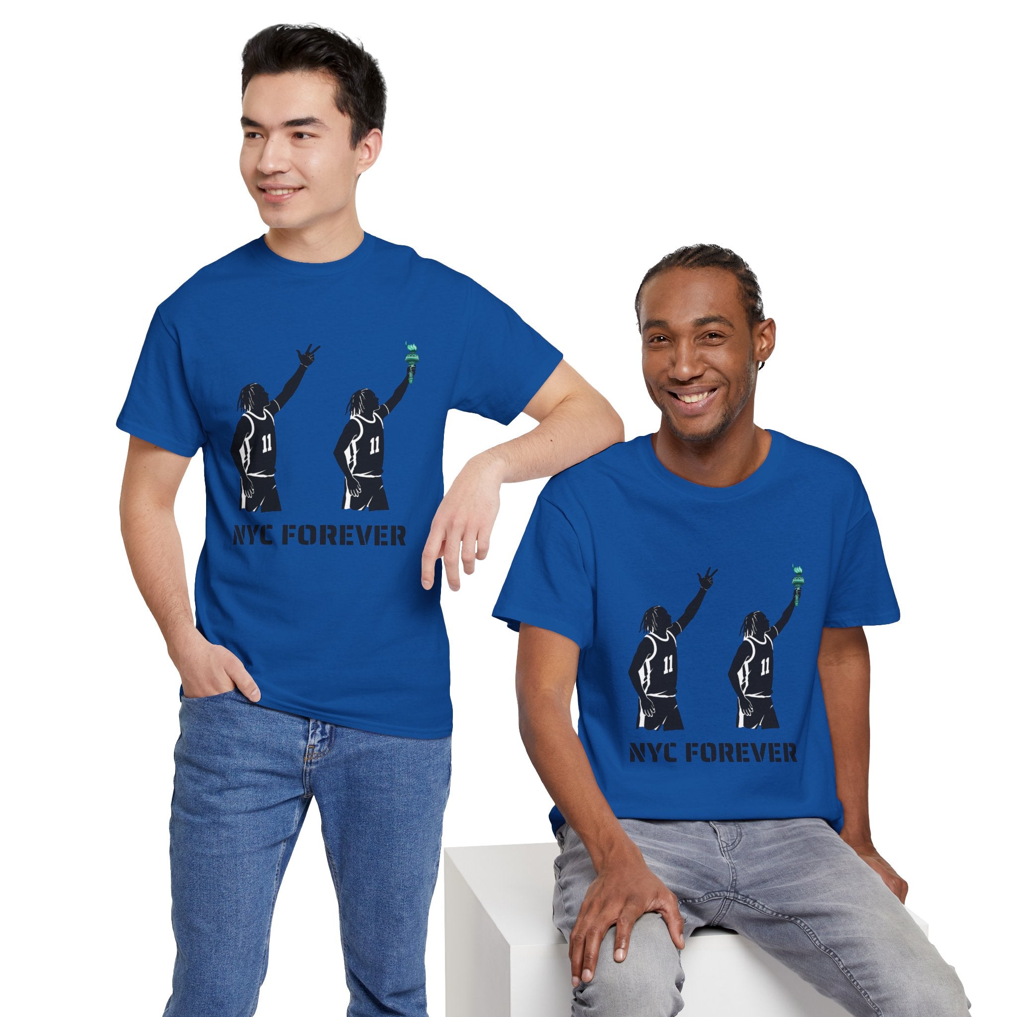 New York Basketball Jalen Brunson Tee | NYC Icons Statue of Liberty T-shirt