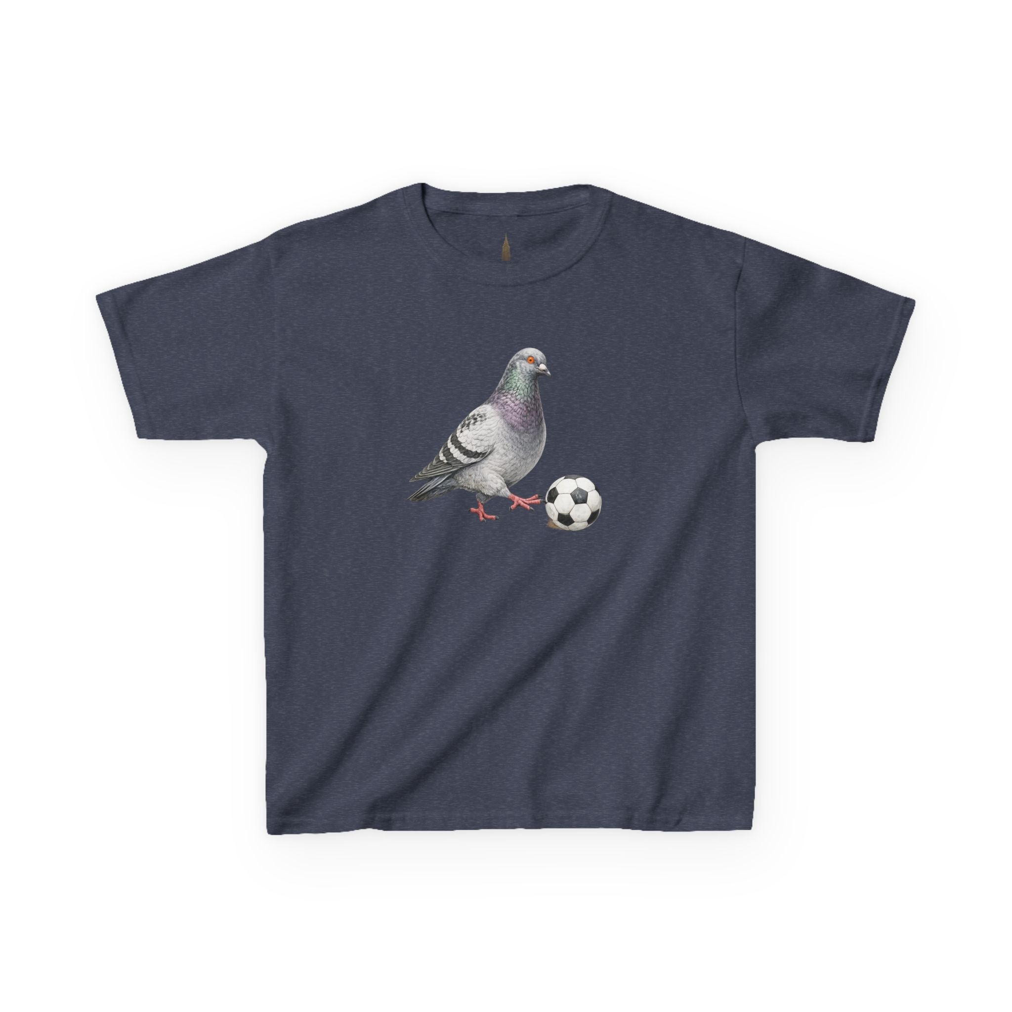 Customizable Corona NYC Pigeon Kids Soccer Tee — Cute Bird Soccer T-Shirt for Children