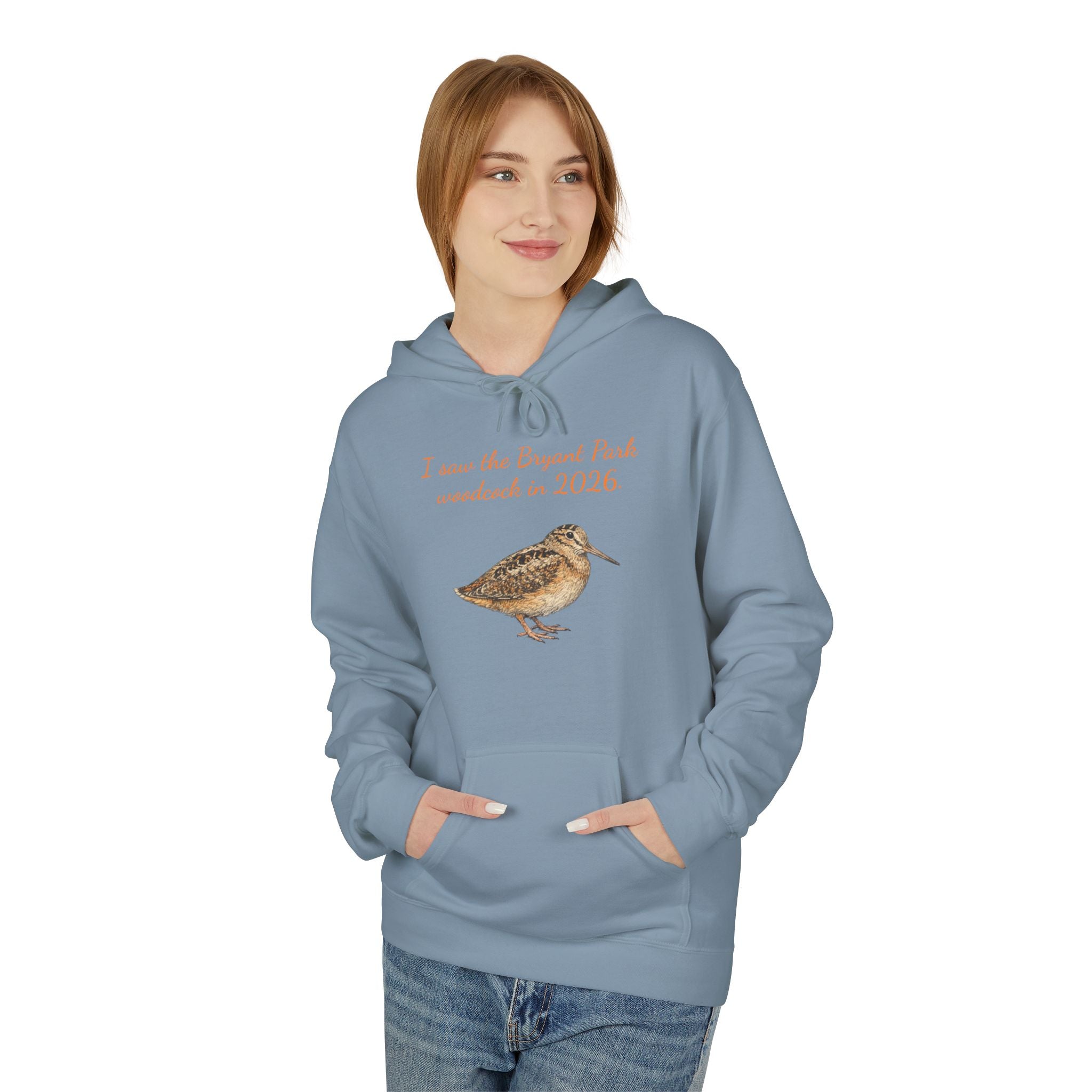 Bryant Park American Woodcock Bird Hoodie — Nature & Birdwatching Hooded Pullover Sweatshirt