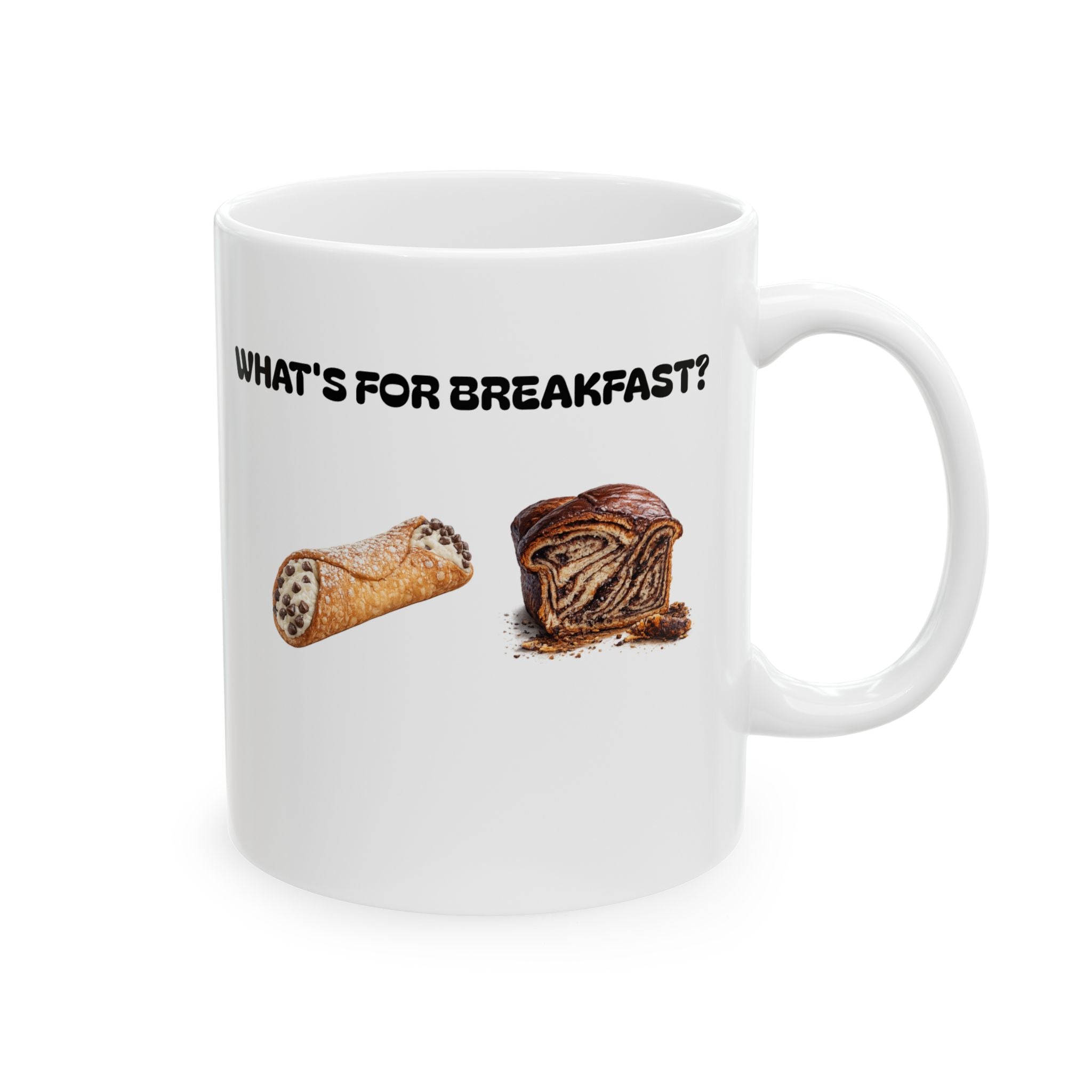 Cannoli or Babka Mug | NYC Breakfast Dilemma Coffee Tea Ceramic Mug