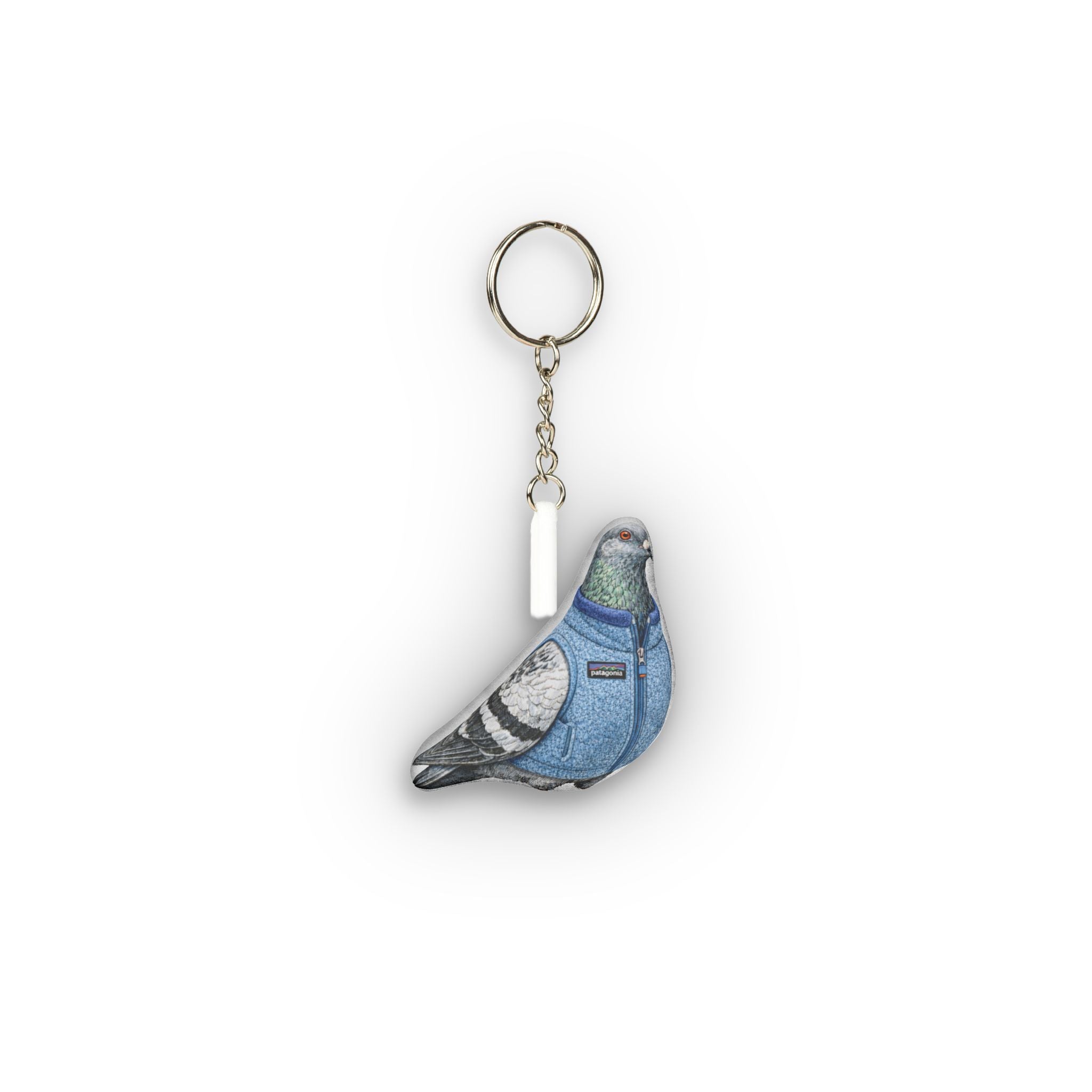Financial District NYC Pigeon Mini Plush Keychain |  FiDi Wall Street Finance Bro Bird Lovers Plushie Bag Charm