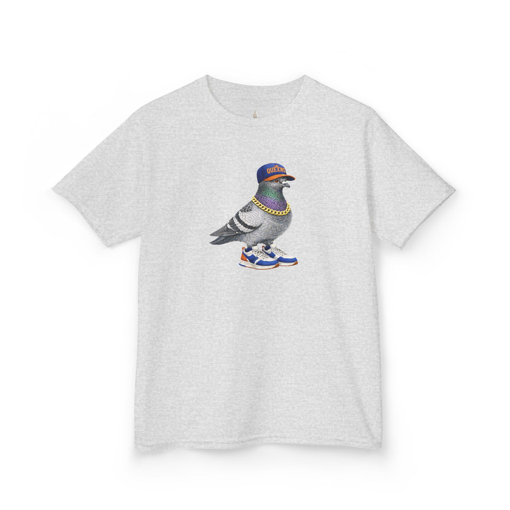 Customizable Queens NYC Pigeon Kid Tee —  Cute Bird  Baseball Fan T-Shirt for Children