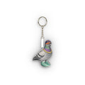 Manhattan NYC Pigeon Mini Plush Keychain | New York Basketball Fan Bird Lovers Plushie Bag Charm