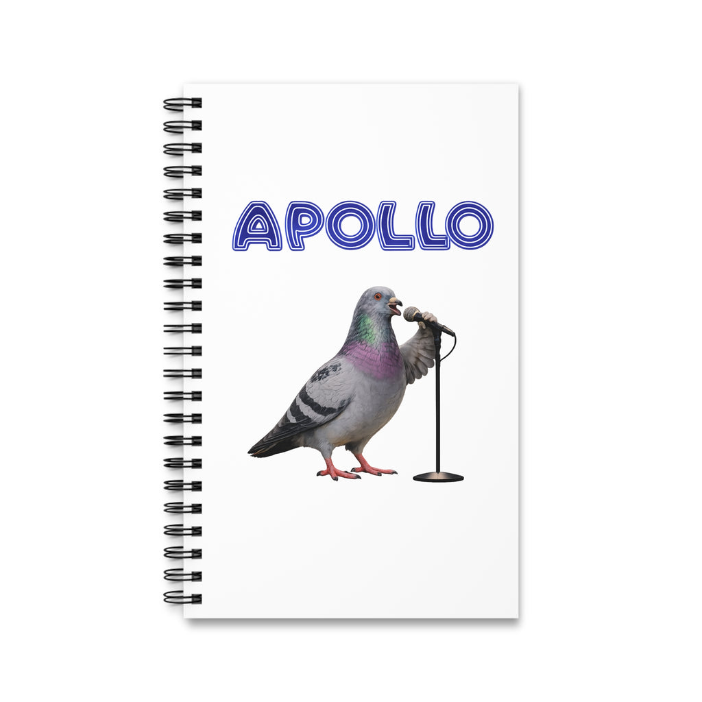 Customizable Harlem NYC Pigeon Spiral Journal |  Comedian Entertainer Bird Lovers Notebook